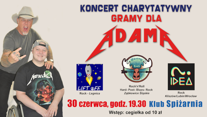 Koncert charytatywny dla Adama Kustry-Lipińskiego