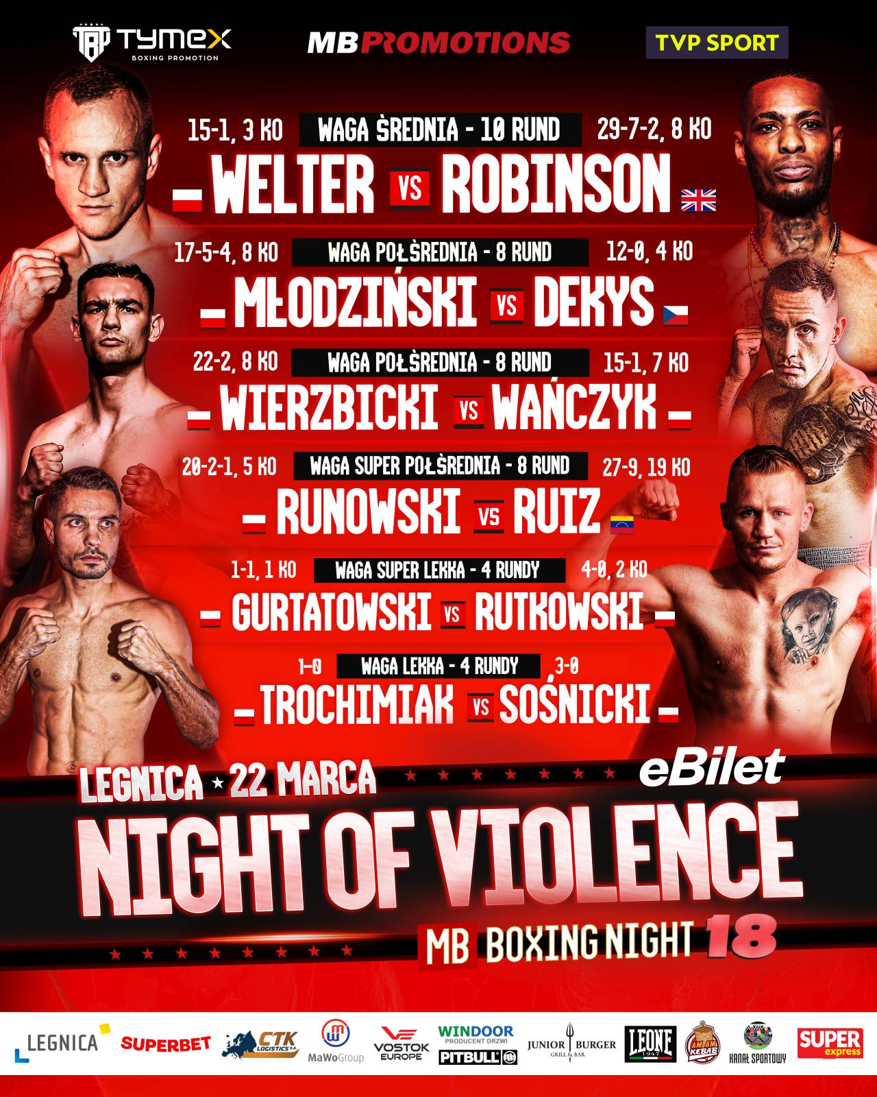 MB Boxing Night XVIII – Night of violence już 22 marca